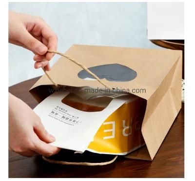 New Item Window Twist Handle Kraft Paper Shopping Packaging Bag