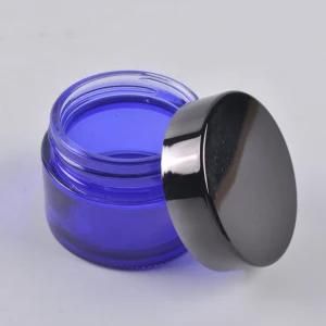 Cosmetic Empty Jar 5g 10g 15g 20g 30g and 50g Frosted Glass Cream Jar with Gold Silver Black Aluminum Cap