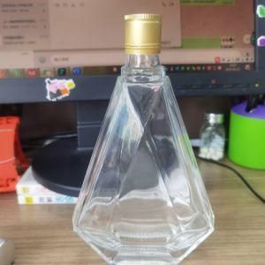Custom 500ml Triangle Liquor Glass Bottle with Screw Twist Cap