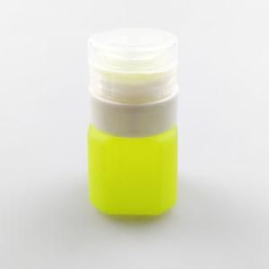 Small Size Cuboid-Shaped Refillable FDA/LFGB Food Grade Silicone Cosmetic Travel Bottles, Yellow