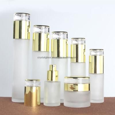 30g 50g Golden Caps Cream Jar for Cosmetic Use in Store