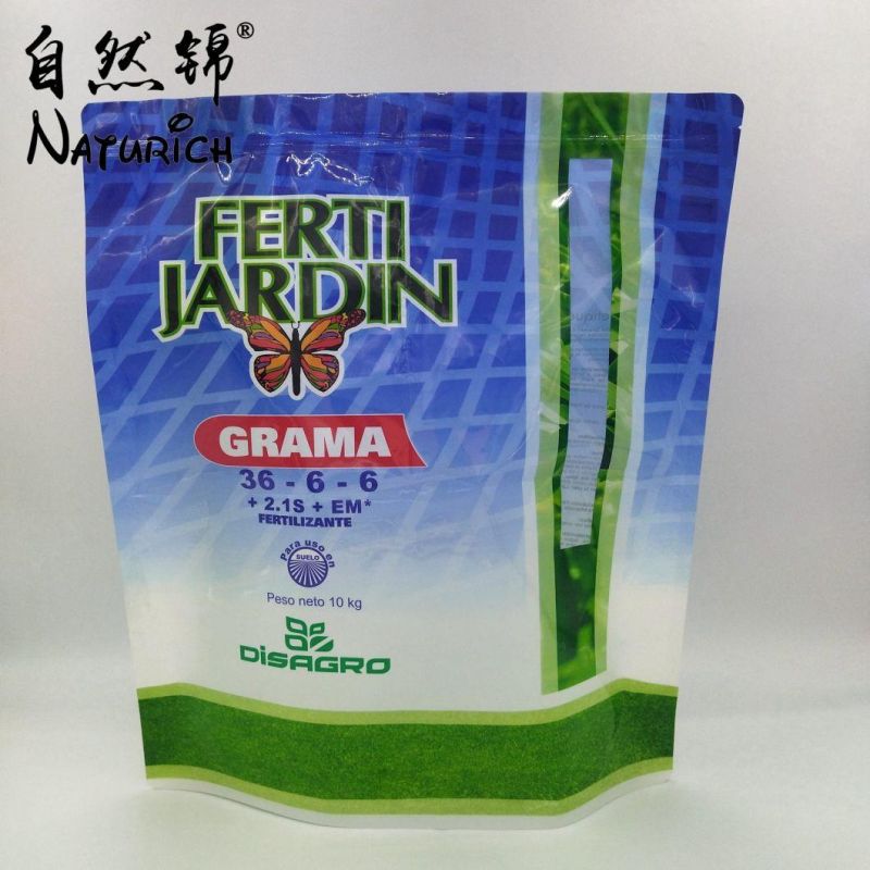 10kg Fertilizer Packaging Zipper Bag Stand up Zipper Pouch