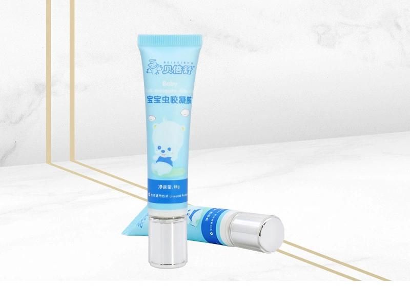 Skincare Packaging Plastic 15ml Silver Lid Cosmetic Soft Tube for Gel