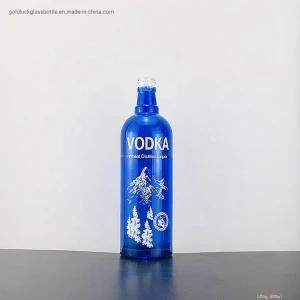 500ml China Supplier Blue Vodka Glass Bottle for Spirit
