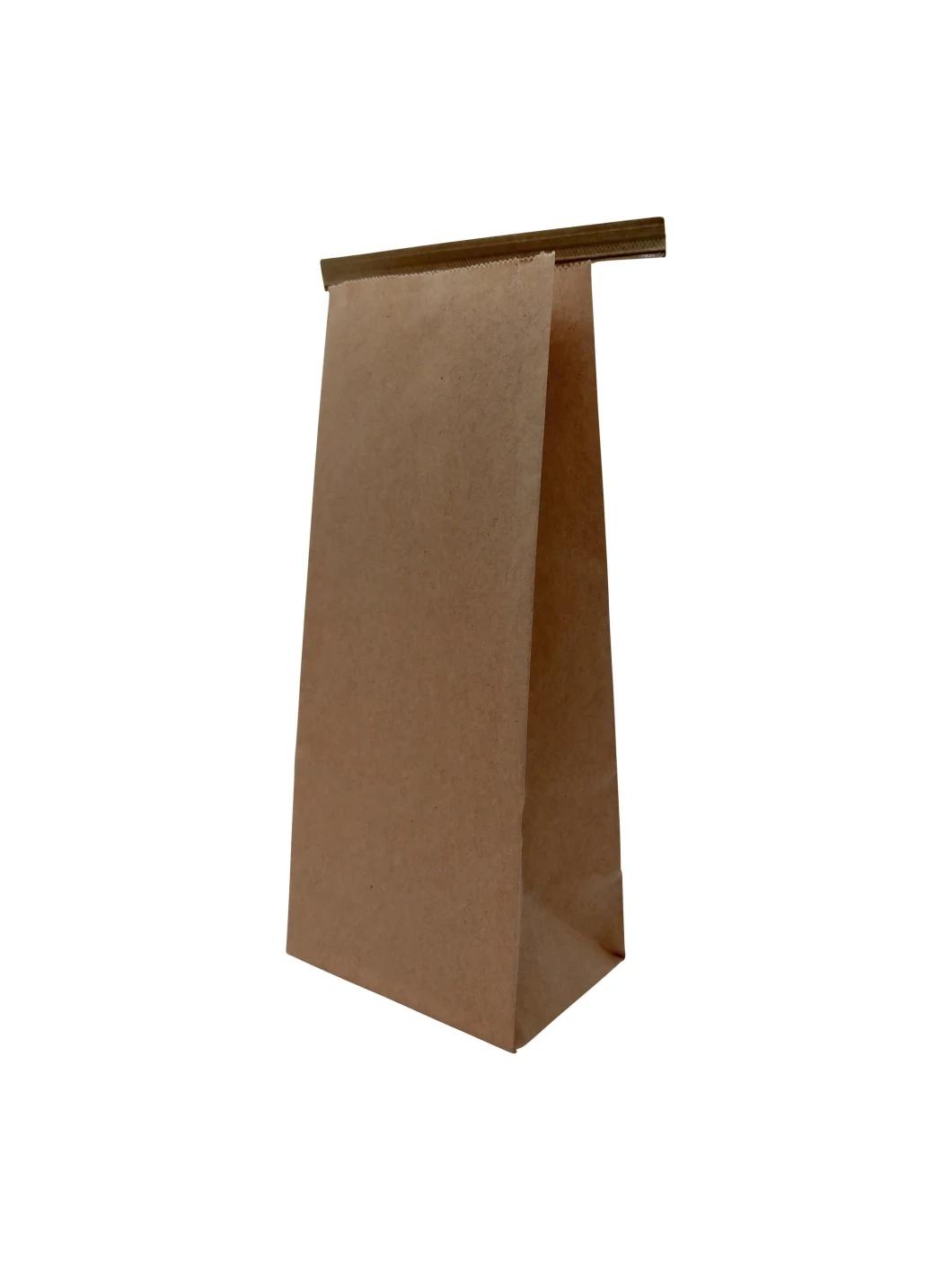 Quad Seal Tin Tie Paper Bag for Cookie Coffee 1lb, 1/2lb, 2lb