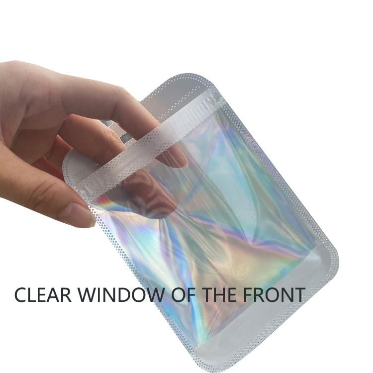 Holographic Film Plastic Bag Electronic Products Brush Zipper Bags