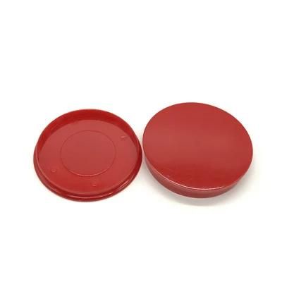Empty Round Custom Red Plastic Compact Case for Pressed Powder Plastic Container Blush