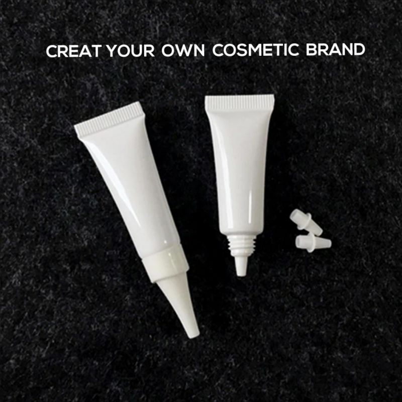 Free Sample 60ml White Empty Plastic PE Shampoo Tube Hand Cream Body Lotion Soft Plastic Tubes with Black Caps