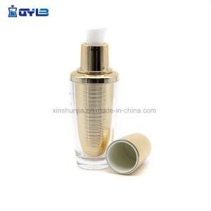 Unique Luxury fashion Golden UV Plastic Bottles with Gold-Red Bottle Cap