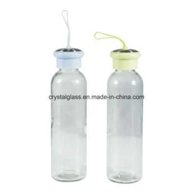 300ml Clear Hot Water Packing Glass Bottle with Plastic Cap and Silicon Sleeve