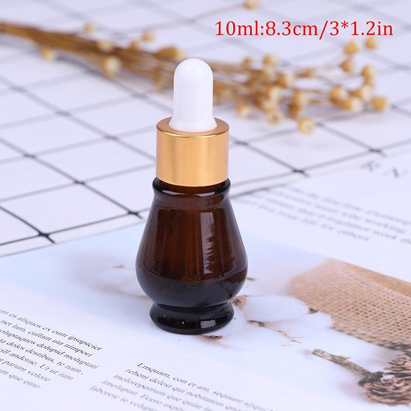 1PCS Glass Refillable Container 10/20/30ml Amber Glass Dropper Bottle Essential Oil Perfume Bottles Empty