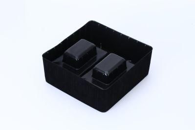 Custom Disposable Black PS Flocking Plastic Vacuum Forming Blister Perfume Packaging Tray