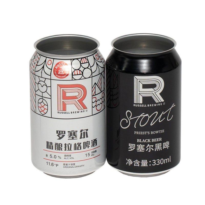 Blank Standard Sleek 330ml Aluminum Cans for Beer Soda Coconut Water Beverage with Logo Label