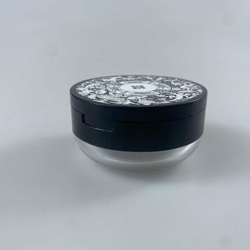 Round Transparent Powder Box Set Makeup Honey Powder Empty Box Packaging Materials
