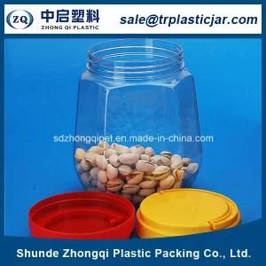 Pet Plastic Food Container with Colorful Plastic Lid