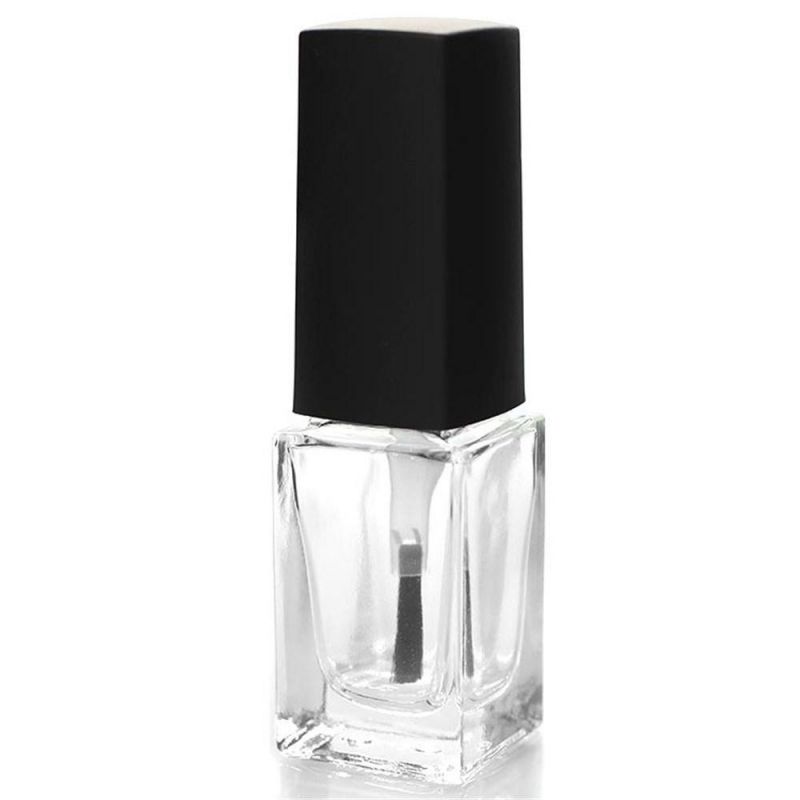 PP Plastic Square Transparent Nail Polish Bottles