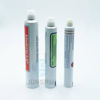 Custom Printing Pharmacy Ointment Aluminum Tube Medicine Cream Collapsible Metal with Bottom Latex