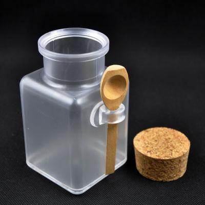 ABS Personal Care Plastic Container Square Bath Salt Bottle