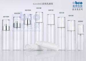 Plastic White Aluminum Pump Cosmetic Packaging Series Lotion Bottles