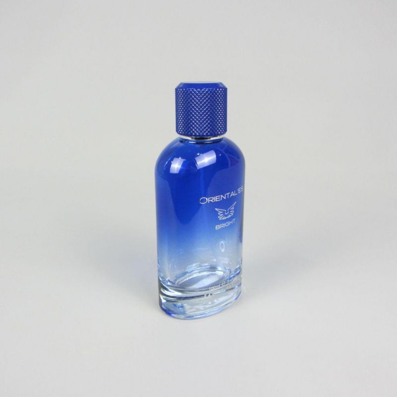 Blue Glass Perfume Bottle 100ml Luxury Empty Perfume Bottle for Dubai