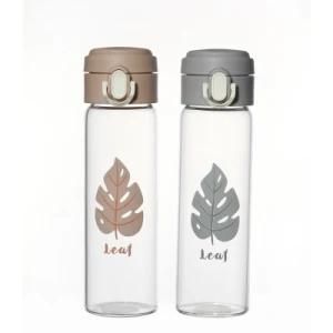 Fashion Trend Empty Clear Round Environmental Protection Glass Beverage Bottle 350ml