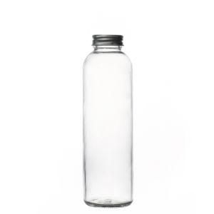Glass Bottle Manufacturer Wholesale Customize Empty Clear Big 750ml 500ml Glass Water Bottle with Cap