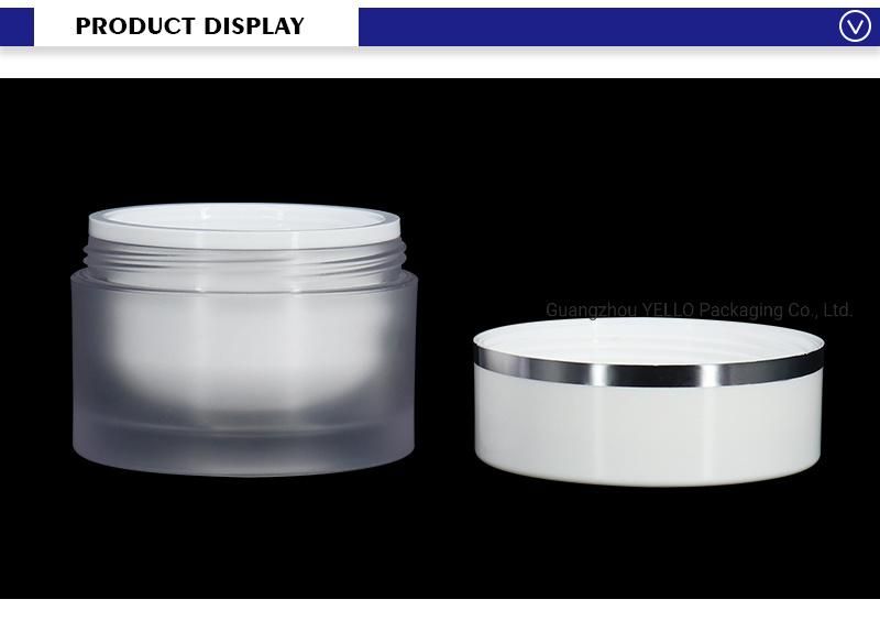 Customized Logo Luxury Cosmetic Containers 50g PS Plastic Cream Clear Matte Jar Manufacturer