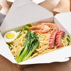 16oz Chinese Kraft Paper Pasta Box Take out Container Food Box Lunch Custom Logo Noodle Box