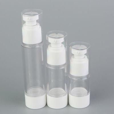 White in Stock 15ml 30ml 50ml Mini Atomizer White Head Mist Airless Spray Bottle Packaging Cosmetic Airless Pump Bottle