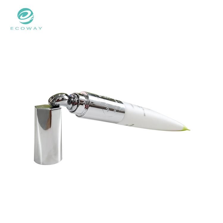 Custom 20g Electroplated Ceramic Head Shaped Flap Cover Eye Cream Tube