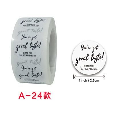 Packaging Merry Christmas Roll Label Waterproof Seal Thank You Stickers for Gift