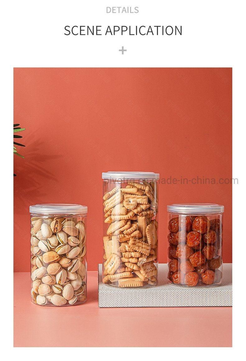 550ml Food Grade Pet Easy Open Bottle with Soft Peel Lid for Cookie Chocolate Candy Packing