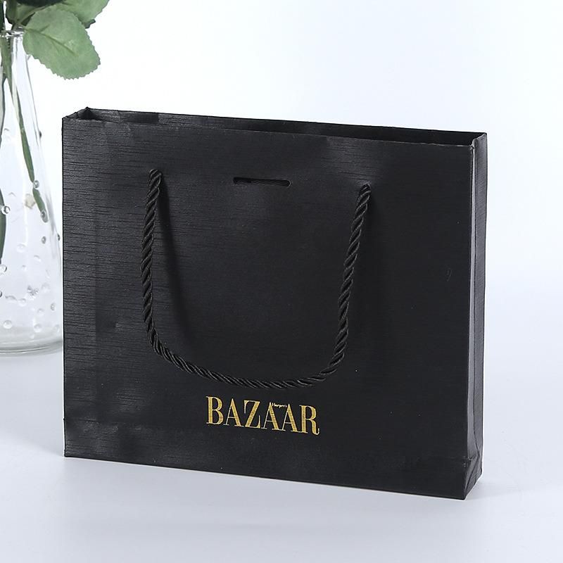 Customized Food Apparel Garment Paper Hand Bag Gift Bag Ribbon Bag