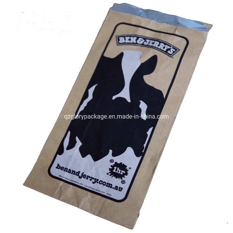 Food Packaging BBQ Printed Aluminum Foil Lined Kraft Paper Bag