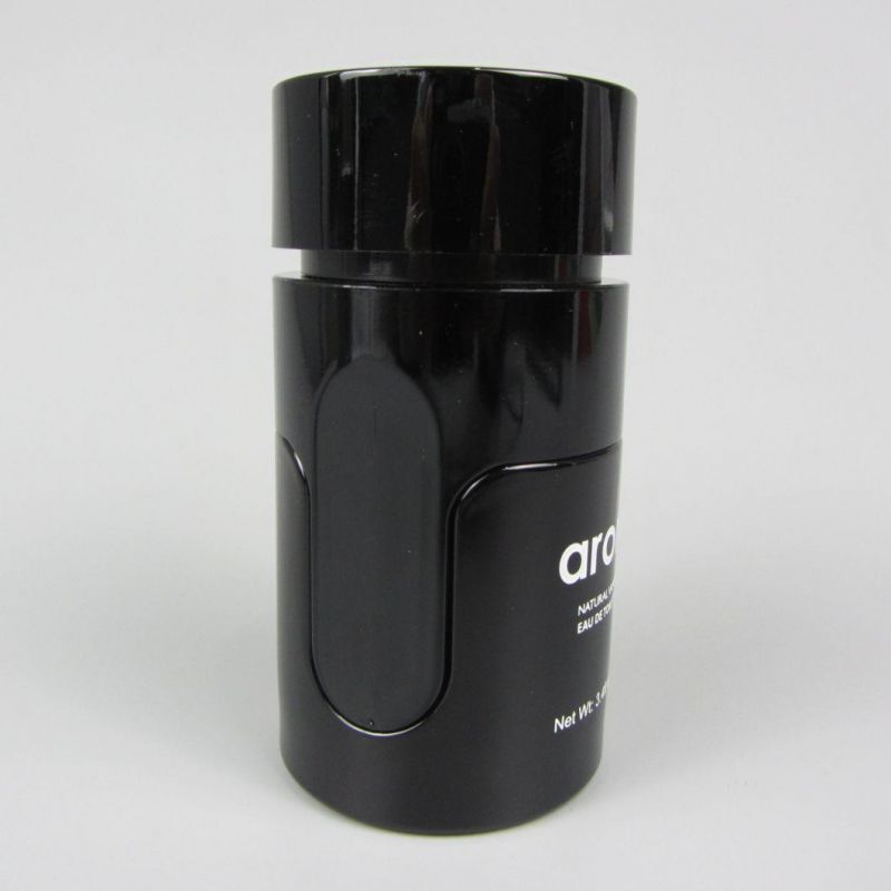 Cylinder 100ml Transparent Spray Black Glass Perfume Bottle