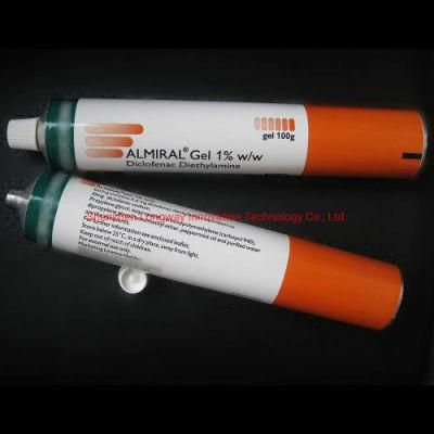 Collapsible Aluminum Tube for Medical Cosmetic Packaging with Different Size Printing