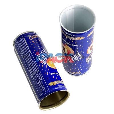Tinplate Box Manufacturers Supply Cylindrical Universal Packaging Tin Cans Non-Printing Plain Color Storage Cans