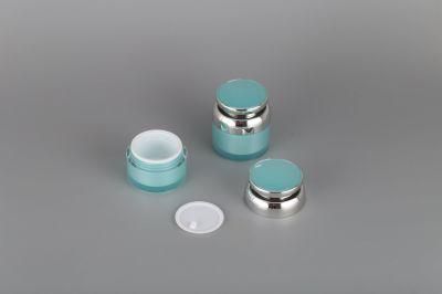 15g 30g 50g Fancy Marble Luxury Small Cosmetic Jar Double Wall Round Shape Plastic Face Cream Container with Lid