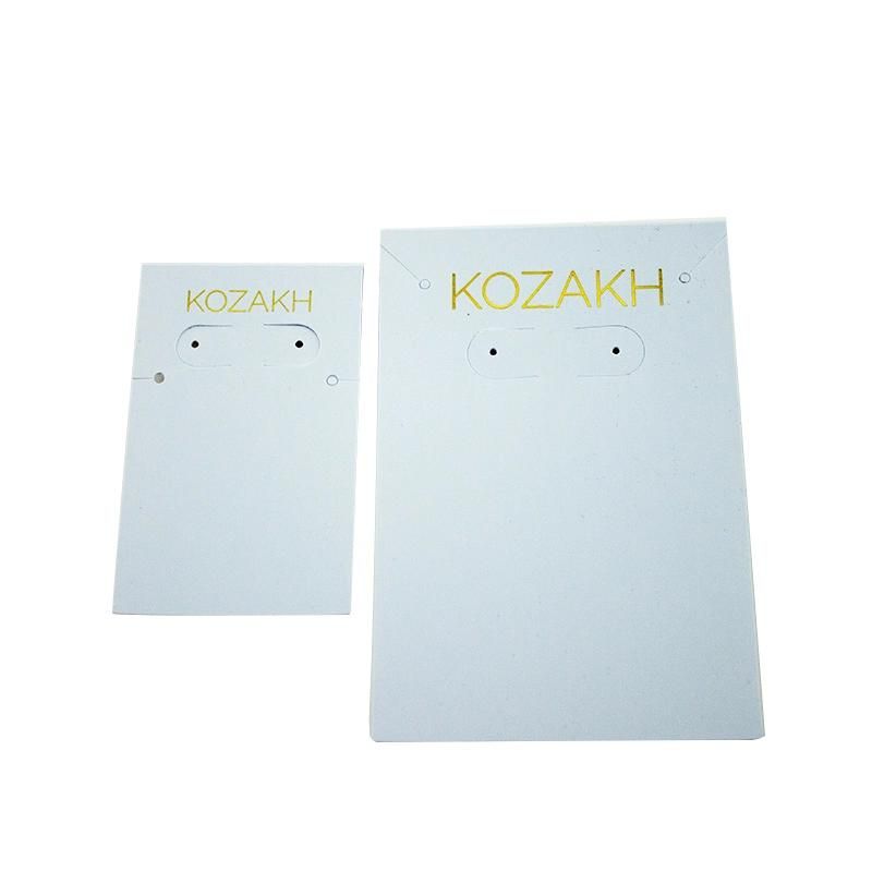 Gold Printing PVC Earring Jewelry Display Hanger Tag
