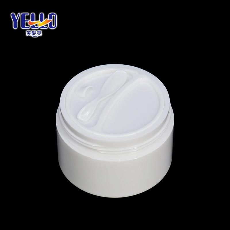 White Empty PP Plastic Dual Chamber Cosmetic Jar for Cream