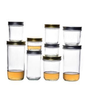 Factory Price Hot Sale Practical Empty Transparent Round Drop Resistant Glass Food Jars