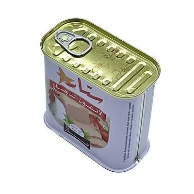 340# Wholesale Empty Rectangular Tin Box for Luncheon Meat Packaging