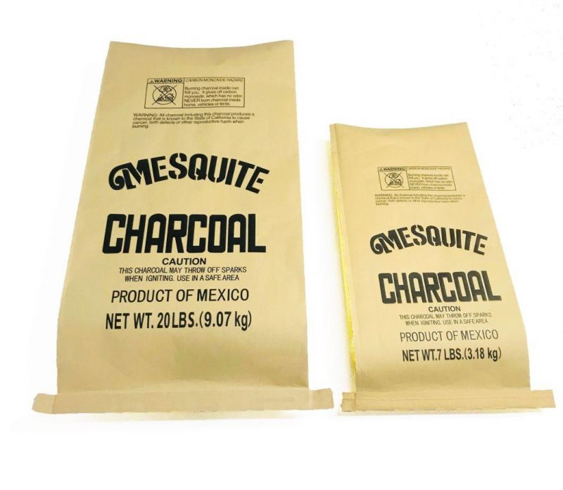 Stitched Barbecue Charcoal Bag Paper Laminated PP Woven Bag