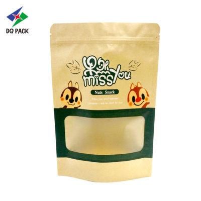 Custom Printed Food Grade Heat Sealed Bags Food Packaging Stand up Zipper Pouch Kraft Paper Tea Bag