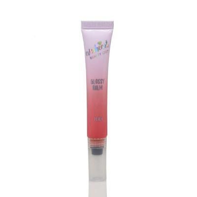 Lip Gloss/Lip Glaze Plastic Tube Packaging with Flocking Applicator