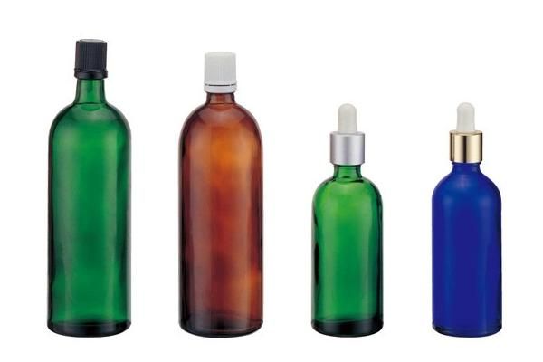 Round Matte Glass Essential Dropper Oil Bottles