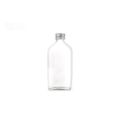 New Style 180ml Flat Juice Beverage Coffee Whiskey Glass Bottle with Screw Cap