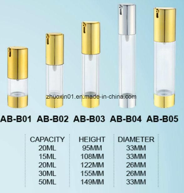 Five Sizes OEM Luxury Double Layer High Quality Aireless Liquid Foundation Perfume Bottles
