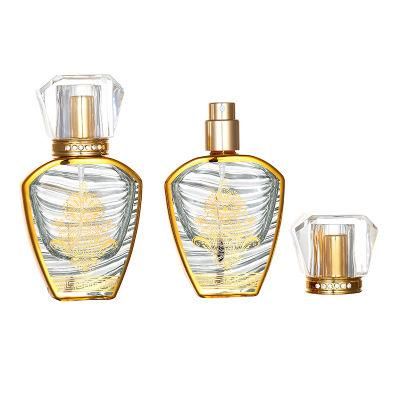Golden Pattern 30ml Glass Spray Perfume Bottle Portable Travel Refillable Empty Perfume Bottle
