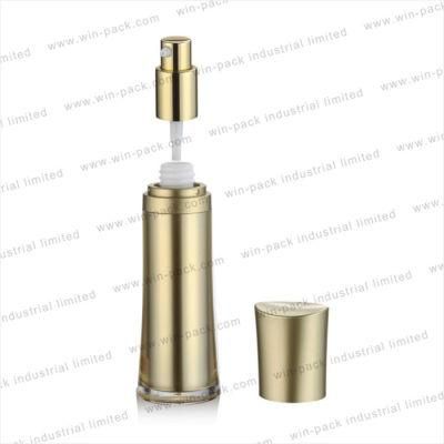 15ml 120ml Fancy Cosmetics Packaging Acrylic Lotion Bottle with Gold Cap